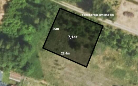 Działka 7ar w Jasionce z warunkami zabudowy