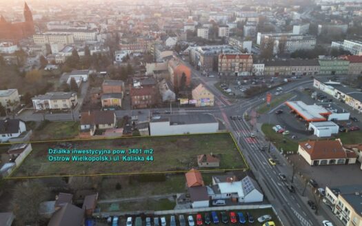 Działka inwestycyjna – 3401m2 – centrum Ostrowa