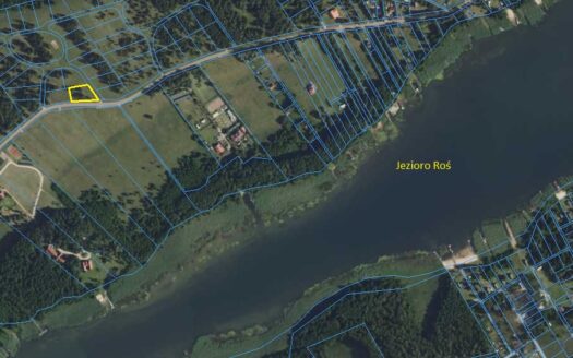 Działka 385 m od Jeziora Roś