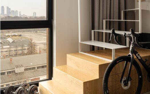 Loft na ostatnim piętrze widok na panoramę centrum