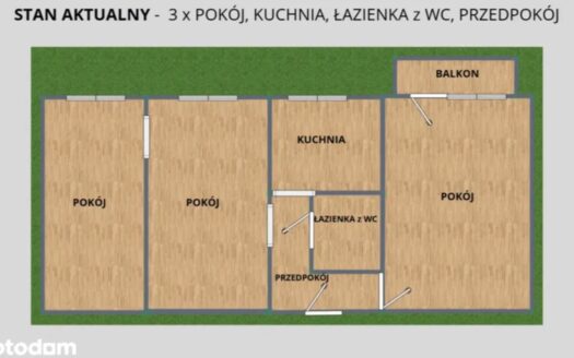 3 pokoje z balkonem – Lubliniec ul. Ogrodowa 15