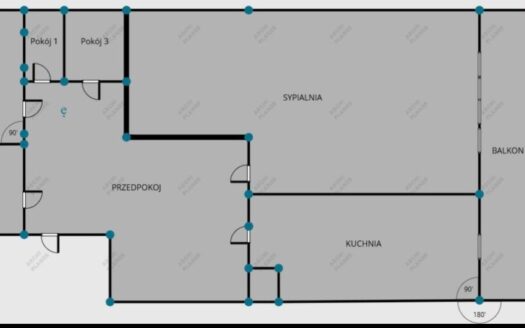 3 pokoje, parter, 60m, balkon w Woli, las obok