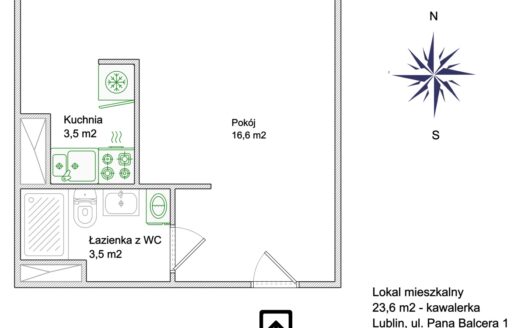 PANORAMICZNE 24m CENTRUM LSM PARKING STRZEŻONY