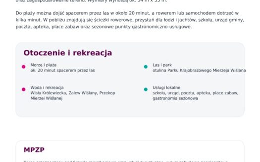 Działka budowlana blisko morza, Sztutowo-pomorskie