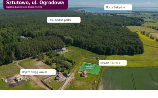 Działka budowlana blisko morza, Sztutowo-pomorskie