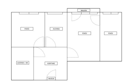 SPRZEDAM:3-pok.-52m2-3 piętro-ZATORZE-KONIN-BALKON