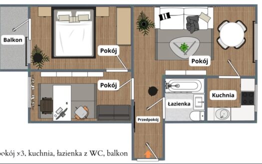 okazja! Mieszkanie 56,5 m² – ul. Armii Krajowej