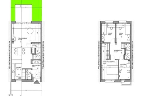 Ostatni dostępny środkowy segment–94 m², 4 pokoje